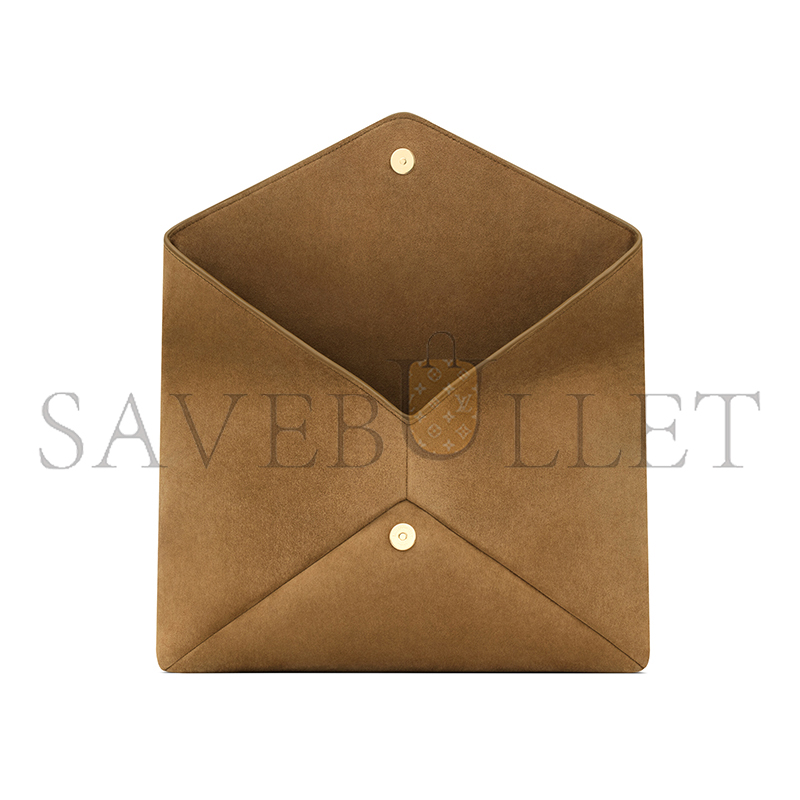 YSL CASSANDRE LARGE ENVELOPE POUCH IN SUEDE 7693071U80W3194 (29.5*18*4.5cm) YSL CASSANDRE LARGE ENVELOPE POUCH IN SUEDE 7693071U80W3194 (29.5*18*4.5cm)